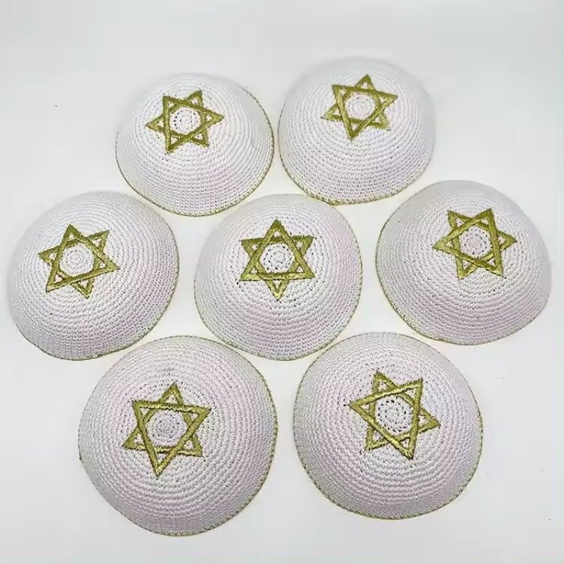 Customizable High-Quality Woven Embroidery Kippah for Men and Children